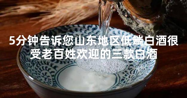 5分钟告诉您山东地区低端白酒很受老百姓欢迎的三款白酒