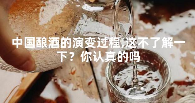 中国酿酒的演变过程,这不了解一下？你认真的吗