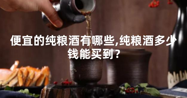 便宜的纯粮酒有哪些,纯粮酒多少钱能买到？