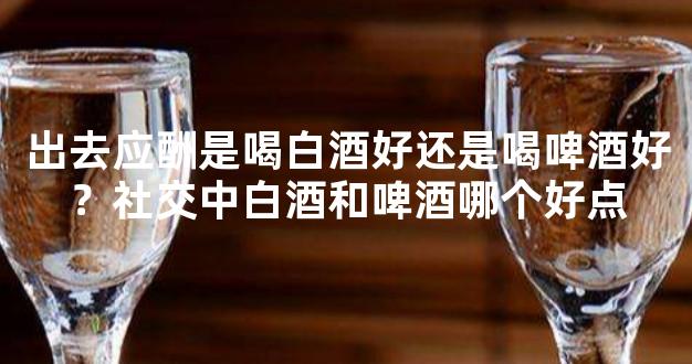 出去应酬是喝白酒好还是喝啤酒好？社交中白酒和啤酒哪个好点