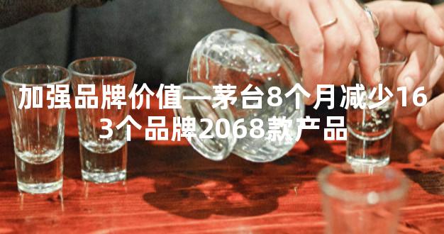 加强品牌价值—茅台8个月减少163个品牌2068款产品