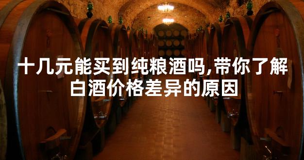 十几元能买到纯粮酒吗,带你了解白酒价格差异的原因