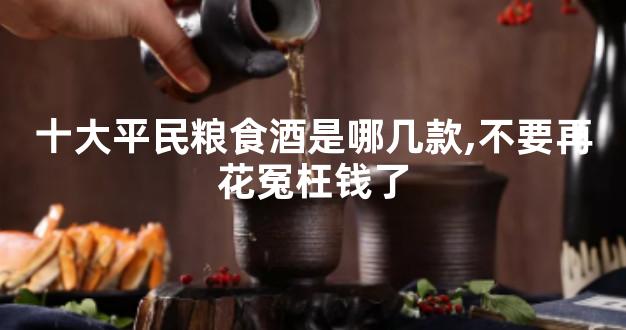 十大平民粮食酒是哪几款,不要再花冤枉钱了