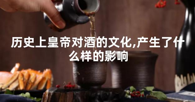 历史上皇帝对酒的文化,产生了什么样的影响