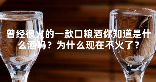 曾经很火的一款口粮酒你知道是什么酒吗？为什么现在不火了？