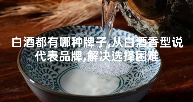 白酒都有哪种牌子,从白酒香型说代表品牌,解决选择困难