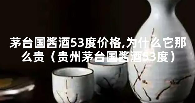 茅台国酱酒53度价格,为什么它那么贵（贵州茅台国酱酒53度）