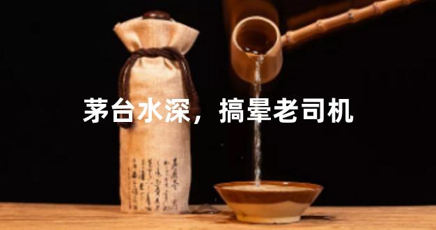 茅台水深，搞晕老司机